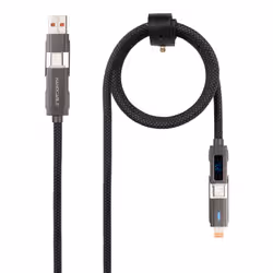 Nanocable 10.01.2501 cavo USB 1 m USB A/USB C USB C/Lightning Nero - Vista aggiuntiva 2