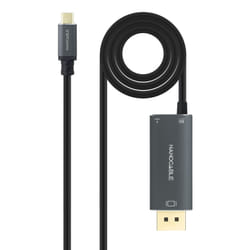 Nanocable 10.15.5012 cavo e adattatore video 1,8 m USB tipo-C DisplayPort + USB Type-C Nero