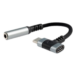 Nanocable 10.24.1207 adattatore per inversione del genere dei cavi USB-C + USB-C 3.5 mm Nero