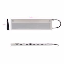 Nanocable 10.16.1012 replicatore di porte e docking station per laptop Cablato USB 3.2 Gen 1 (3.1 Gen 1) Type-C Grigio - Vista aggiuntiva 2