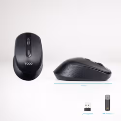 TooQ TQMW-1101-B mouse Universale Mano destra RF Wireless Ottico 1600 DPI - Vista aggiuntiva 2