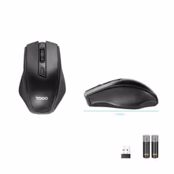 TooQ TQMW-1102-B mouse Universale Mano destra RF Wireless Ottico 1600 DPI - Vista aggiuntiva 3