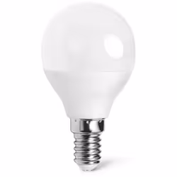 La lampadina a Led con attacco E14, comunemente detto "attacco piccolo", con forma G45 a sfera 7W, corrispondente ad una trad ...