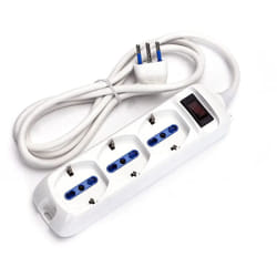 Aigostar - multipresa elettrica bipasso schuko interruttore spina piatta 3 prese bipasso 10-16A schuko