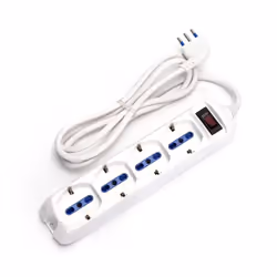 multipresa elettrica bipasso schuko interruttore spina piatta 4 prese bipasso 10-16A schuko lunghezza del cavo 1.5 mt cavo H0 ...