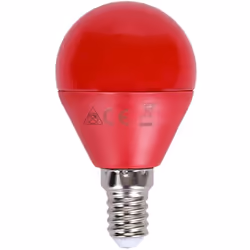 La lampadina a Led con attacco E14, comunemente detto "attacco piccolo", con forma G45 a sfera 4W, corrispondente ad una trad ...