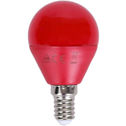 Lampadina Led E14 G45 a sfera 4W Rossa Aigostar