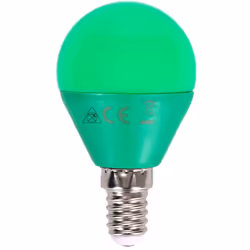 La lampadina a Led con attacco E14, comunemente detto "attacco piccolo", con forma G45 a sfera 4W, corrispondente ad una trad ...