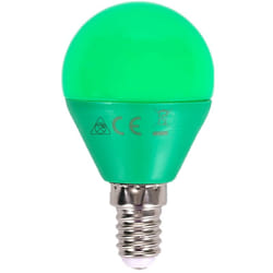 Lampadina Led E14 G45 a sfera 4W Verde Aigostar