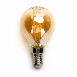 La lampadina a Led Vintage a Filamento con attacco E14, comunemente detto "attacco piccolo", con forma G45 a sfera 4W, è la m ...