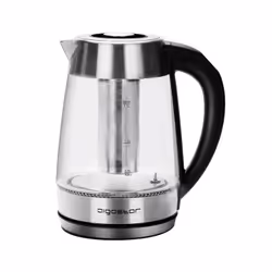 Aigostar 30OSU, 1,7 L, 2200 W, Vetro, Plastica, Acciaio inox, Termostato regolabile, Senza filo, Funzione mantieni al caldo