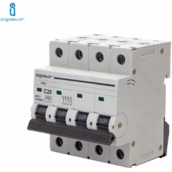 Interruttore automatico magnetotermico 4P 20A curva C | Aigostar Interruttore automatico magnetotermico a 4 poli che protegge ...