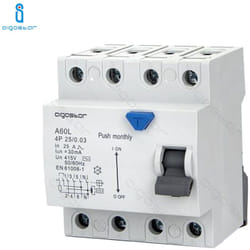 Aigostar - interruttore differenziale salvavita ac 4P 25A 30mA 415V protezione da dispersione verso terra