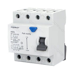 Aigostar - interruttore differenziale salvavita ac 4P 63A 30mA 415V protezione da dispersione verso terra