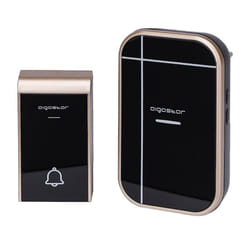 Aigostar - campanello senza fili wireless digitale IP44 porte casa ufficio nero/oro