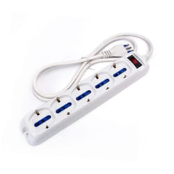 Aigostar - Ciabatta multipresa elettrica Slim 5 posti con cavo da 1,5m &8211 Spina 10A e 5 Prese Schuko+Bipasso