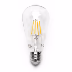 La lampadina a Led a Filamento con attacco E27, comunemente detto "attacco grande", con forma ST64 6W, corrispondente ad una ...