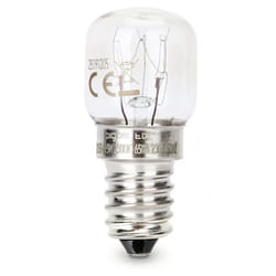 Lampadina da forno T22 250° E14 bianco caldo 15 watt g