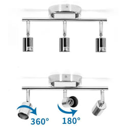 Aigostar - plafoniera a faretti lampadina non inclusa GU10 3 luci