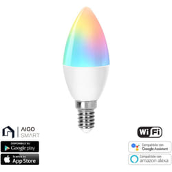 Lampadina Led Smart C37 6,5W WiFi rgb cct luce regolabile e dimmerabile Aigostar