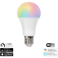 Lampadina Led Smart A60 E27 9W WiFi rgb cct luce regolabile e dimmerabile Aigostar