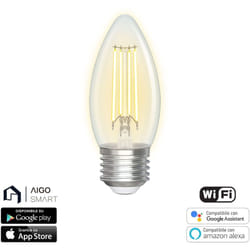 Aigostar - Lampadina Led a Filamento Smart C35 E27 4,5W WiFi cct luce regolabile e dimmerabile