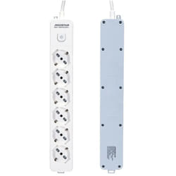 Aigostar - multipresa ciabatta elettrica bipasso schuko con interruttore 6 prese bipasso 10-16A schuko