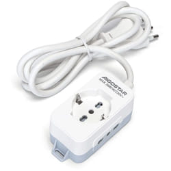 Ciabatta multipresa elettrica 3 posti con cavo da 1,5m &8211 1Presa Schuko + 2 Bipasso Aigostar