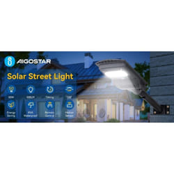 Lampione stradale solare 50W con crepuscolare e movimento