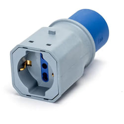 Aigostar - adattatore elettrico da spina industriale a presa schuko e bipasso