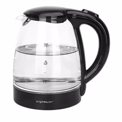 Aigostar 30GOM, 1,7 L, 2200 W, Nero, Trasparente, Vetro, Plastica, Senza filo