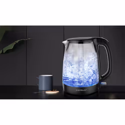 Aigostar 30GOM bollitore elettrico 1,7 L 2200 W Nero, Trasparente