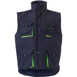 Velilla - 205902 Gilet imbottito bicolore multitasche colore blu navy e verde lime taglia m