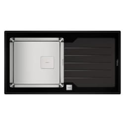 Teka Diamond RS15 1C 1E 86 Lavello montato su piano Rettangolare Acciaio inox/Vetro