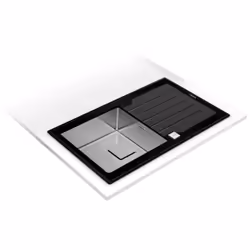 Teka Diamond RS15 1C 1E 86 Lavello montato su piano Rettangolare Acciaio inox/Vetro