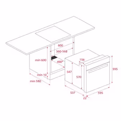 Teka HBE 490 ME WH 72 L 2593 W Bianco