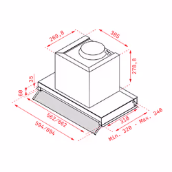 Teka INTEGRA 66750 POS Cappa aspirante integrata 620 m³/h Acciaio inox - Vista aggiuntiva 3