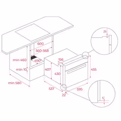 Teka NEO HBC 6250 P SS 45 L 2515 W Acciaio inox - Vista aggiuntiva 3