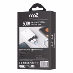 COOL Accesorios 8434847069609 Polimeri di litio (LiPo) 5000 mAh Bianco - Vista aggiuntiva 3