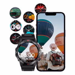 COOL 8434847073538 smartwatch e orologio sportivo 3,63 cm (1.43") AMOLED 46 mm Digitale 466 x 466 Pixel Touch screen Nero, Grigio - Vista aggiuntiva 7