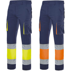 Pantaloni da lavoro ad alta visibilità Velilla 303002S - l - Blu/Giallo