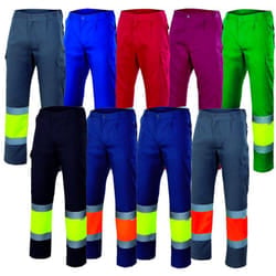 Pantaloni da lavoro ad alta visibilità Velilla 157 - L - Blu/Giallo