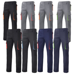 Pantaloni da lavoro Velilla 103004 - 48 (EU) - Blu/Rosso