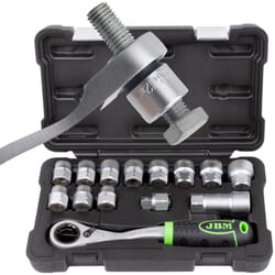 JBM - Cassetta di Utensili Go Trough con Cricchetto Salva Spazio Reversibile – Set da 14 pezzi per perni lunghi e bussole esagonali