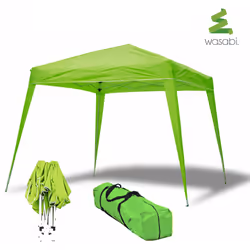 Tenda da giardino di 2,4x2,4 m con struttura pieghevole in alluminio, per montare e smontare la tenda ovunque in pochi second ...