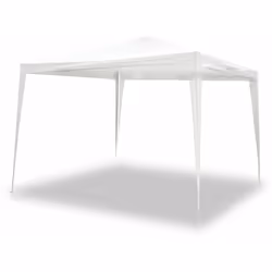 Tenda da giardino smontabile 3x3m in bianco, l'opzione più economica! Struttura in acciaio smontabile. Leggero e resistente. ...