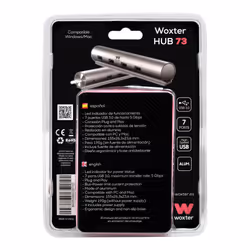 Woxter Hub 73 USB 3.2 Gen 1 (3.1 Gen 1) Type-A 5000 Mbit/s Argento - Vista aggiuntiva 8