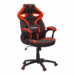 Woxter Stinger Station Alien Sedia da gaming per PC Seduta imbottita Nero, Rosso