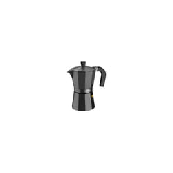 Monix - Caffettiera in alluminio nero con vetroceramica da 1t.