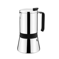 Aroma Caffettiera italiana, 18/10, Inox, Grigio (Acciaio), 9,5 cm, 4 tazze - Monix